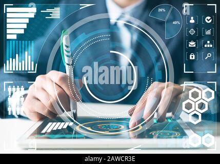 Business Analyse und die Börse Analyse Stockfoto