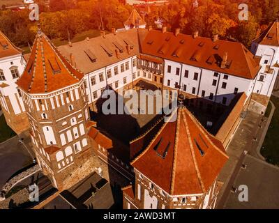 Schloss mir Komplex historisches und kulturelles Denkmal von Weißrussland Stockfoto