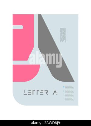 AlphaNet Brief EIN Logo Symbol Flyer Broschüre Poster Pamphlet Cover Design Layout für ein Unternehmen oder ein Unternehmen Stock Vektor