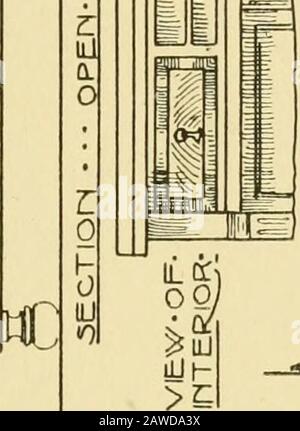 Moderne Schrankarbeiten, Möbel & Montimente; ein Bericht über die Theorie und Praxis bei der Herstellung aller Arten von Schrankarbeiten & Möbeln mit Kapiteln über das Wachstum und den Fortschritt von Design und Konstruktion; illustriert durch über 1000 praktische Werkstattzeichnungen, Fotografien & Originalentwürfe . ppnsg. L Stockfoto