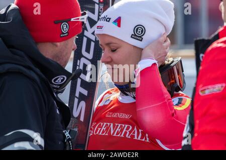 Garmisch Partenkirchen, Deutschland. Februar 2020. : Viktoria REBENSBURG Deutschland AT - AUDI FIS-SKI-WELTCUP 2019/20 Womans Downhill - Garmisch Partenkirchen am 8. Februar 2020 in Garmisch Partenkirchen, .(GER OUT) (Foto von Thomas Reiner/ESPA-Images) Credit: European Sports Photographic Agency/Alamy Live News Stockfoto