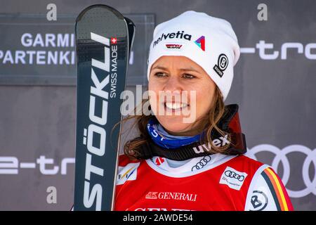 Garmisch Partenkirchen, Deutschland. Februar 2020. : Viktoria REBENSBURG Deutschland AT - AUDI FIS-SKI-WELTCUP 2019/20 Womans Downhill - Garmisch Partenkirchen am 8. Februar 2020 in Garmisch Partenkirchen, .(GER OUT) (Foto von Thomas Reiner/ESPA-Images) Credit: European Sports Photographic Agency/Alamy Live News Stockfoto