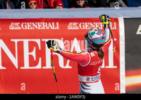 Garmisch Partenkirchen, Deutschland. Februar 2020. Viktoria REBENSBURG von Deutschland AT - AUDI FIS-SKI-WELTCUP 2019/20 Womans Downhill - Garmisch Partenkirchen am 8. Februar 2020 in Garmisch Partenkirchen. (GER OUT) Credit: Thomas Reiner/ESPA/Alamy Live News Stockfoto