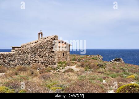 Klares Wasser vom Elafonissi Strand auf der Insel Crete, Griechenland Stockfoto