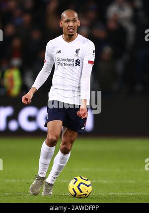 Fabinho von Liverpool im Einsatz während des Premier-League-Spiels zwischen West Ham United und Liverpool im Londoner Stadion.(Endstand; West Ham United 0:2 Liverpool) Stockfoto