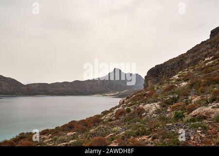 Ruinen des venetianischen Forts auf der Insel Imeri Gramvousa in der Nähe der Insel Crete, Griechenland im Sommer Stockfoto