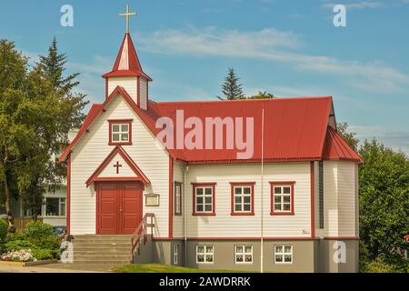 Peterskirche, Akureyri, Island Stockfoto