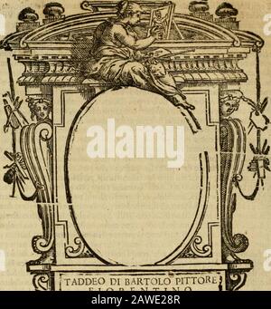 Delle vite de' più eccellenti pittori, scultori, et architetti . che i di-,   la, egratio/kfegni di qual fi voglia altro Maedro di quetempi. Fu ragioneuo- maniera, le Dipintore netempi d D. Lorenzo Antonio Vite da Pi-ftoia, il qual dipinfe, oltre molte altre cofe come sèdetto nello Stamina; nel Palazzo del Cepo diPrato, la vita di Francefco di Marco?Fondatore dì quel luo-go Pio. T VITA 1 * 6 P RTM A PARTE. Pitture di huoni maefirz.Àtmno tffttfe/le tn luogonobile peri tu * Tai a ó * aritt Taddto nns- Hcdì Bw.oloFredi Pittarmtdiecrte lì ì TADDEO DI BARTOLO PIttORl2 fi"^FIORENTINO. Stockfoto