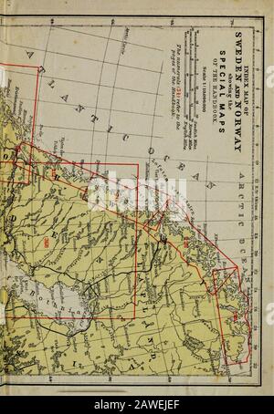 Norwegen, Schweden und Dänemark: Mit Exkursionen nach Island und Spitzbergen; Handbuch für Reisende . Stockfoto