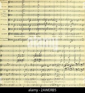 Nouveau traité d'Instrumentierung. Sempre PP Ibid 8 * 54. JHL-POSAUNEN A COULISSE 251 Ex.399 Huutboi&gt; etClarinettes Cors en Si l&gt;aigu Trombones alto, teuor et basse- lrs Violons Andante Adagio Tempo i. ACTE I, Scène VII Dans Iphigénie en Tauride les Posaunes, identifiziert avec les Euménides, donnent un saisis-sant reliefy à leur physionomie effrayante et Font passer dans làme de lauditeur toutes lesterreurs du parricide: tantôt unissant le, urs octaves foudroyantes, leurs du parricides auximprëcatious, accorreverses, accorreverses de tantôt Stockfoto