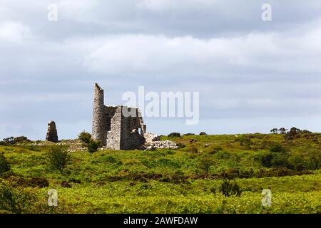 Neue Phoenix Mine Motor Hausruine, Bodmin Moor, Cornwall, England Stockfoto