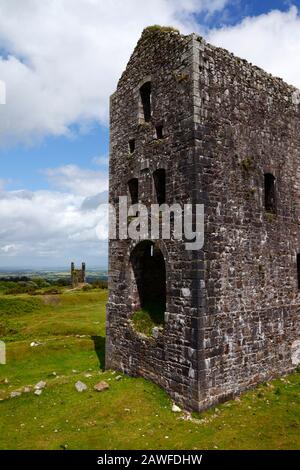 Wheal Jenkin Mine, Bellingham Welle Maschinenhaus Caradon Hill, in der Nähe von Schergen, Bodmin Moor, Cornwall, England Stockfoto