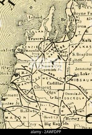 Das nördliche MichiganHandbook für Reisende, einschließlich des nördlichen Teils von unterem Michigan, der Mackinac-Insel und des Sault SteMarie Flusses .. . 0 1/ S E G 0 Stockfoto