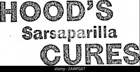 Daily Colonist (1894-05-11) . Herr J. Alcidc ChcLusad Jlolllrelll. R. G. Ein iarveisious Ji^ecllcip.e, Wann Immer Eine faire Probehaube Gegeben Wird, Beweist Seinen Verdienst. Der Lollowlng Brief Stammt von Mr., 1. AlcidoClussi, Architekt und Vermessungsingenieur, Ko. 163 Shaw8treet, Montreal, Kanada: C. I. Hood & Co., Lowell, Mass.: Gentlemen:-I havo nimmt IloodaRarsaparllhk seit etwa sechs Monaten und ist froh zu sagen, dass Es Mo a Great de.il of Good getan hat.Last Jlay my TClw;i3 Ifil! Pound.s, aber seit. Ich habe begonnen, Eooda Sarsaporllla Zu nehmen, Das Es In den ICS eingeäschelt hat. Ich denke, Hoods Sarsapnrllla ist .-inrvcUous Medizin und am VE Stockfoto
