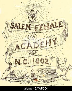 Salem Female Academy and College Catalogs. En&lt; Q.QZ&lt; a z?  j DCO-KATALOG.. SEPTEMBER 1896: JUNI 1897. Stockfoto