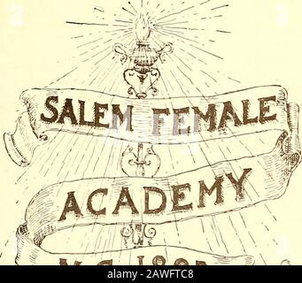 Salem Female Academy and College Catalogs . KATALOG. &gt;#&Wte ifhVr Stockfoto