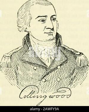 Männer von Mark "Twixt Tyne and Tweed. Insurrections of1715 and 1745; Kombattanten auf der Halbinsel und spätere Szenen des Konflikts; und milder-manned Männer, die mit Theirpächtern zu Hause blieben und die Pflichten des Grafschafts-Gentry erfüllten. Die Mostillustrien von ihnen haben alle seine Landkämpfe auf dem CUTHBERT, dem Herrn COLLINGWOOD, verherrlichend geführt. 607 Meere und wurde in den Adelsstand erhoben; ein anderer von ihnen war RepräsentedMorpeth in Parhament; andere besetzten die Shrievalty, die Mayor-alty und die Recordship of Newcastle. Anfang letzten Jahrhunderts der Vertreter eines Branchof des Northumberland C. Stockfoto