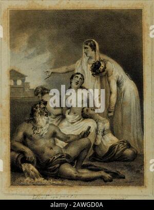 Messéniennen, et Chants populaires . L./...CY T LKS TK()Vi:>^RS CANTATE A>./, (ù Tfov yx/y.iy/IO)é TpwfovAXo/o. aaXea. , Tûcpcxa iXtcv tà!^(.)u.iv ErHiPii>K. Aux Bords (lu Siniois, les Tioyemies CaptixesKnsenible rappelaient, par* des hymnes)ieu, De leurs félieités les heures fu<;itives,Rt le deuil sur le Front, les larmes dans les Em. Adressalient de leurs voix plaintivesAux restes dilion ees éternels adieux: Mri i.i:s riu)Yi:ini:s CHOK.UK. Dun peuple dexilés déplorable patrie, Ton Empire nest plus, et TA gloire est flétrie UNE Troyenine. Des rois voisins puissant recours, Stockfoto