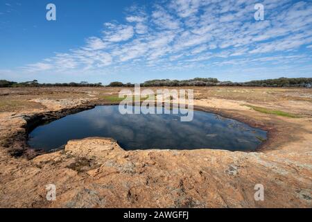 Boundary Riders Waterhole, Rabbit Proof Fence, Western Australia Stockfoto