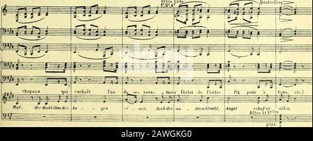 Nouveau traité d'Instrumentierung. SIEGLIKDE ein Fremdpr trat du hcr - tin, cin Greis in grau Ge.wand; Trois Cors  tief hing ihm dei Cor?. LA WALKIE. Actel, Se. 3 ( S. 53 de la gr.partit.) Pas plus que le hautbois, le basson nest à sa place dans les bandes dharmonie de nottreépoque; à côté des sonorités puissantes et nourries dont il est entouré, la sienne parit êtredune maigreur-à-fait comique. 8854. H, 160 Contre-Basson (En italien contraffagotto en allemand Contrafagott.) 123.  Linstrument auquel ce nom revient légitimement est peu connu hors de lAllemagne,et même là il napparaî Stockfoto