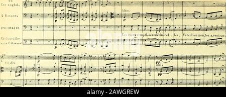 Nouveau traité d'Instrumentierung. .me. ET qui re. rus, qui reçus mA foi, TU vois mon ef.froi TU vois mon ef.froi e * c- Meyerbeer, ROBERT LE DIABLE, Acte IV (gr. part.p.709) Ajoutons toutefois que leffet expressif de ce timbre nest pas zirconscrit a une seclassede situationen dramatiques, Il soffre au compositeur partout où il sagit de produire une impern-sion calme, mêlée de mystère ou de tristesse vage. A lappui de notre dire il nous suffira deciter deux morceaux de caractère très différent: Lhymne du soir dans un monastère de char-treux; un Air alpestre entendu au loin. 88 54. H, 150 E Stockfoto