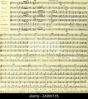 Nouveau traité d'Instrumentation. Piz7 Rossini, GUILLAUME TELL, Pacte, S. 159 de la gr. Partit.) S854. 142 HAUTBOIS Mais ce nest là que le côté matériel, pour ainsi dire, de son rôle. Comme interprête immé-diat du sentiment, surtout du sentiment féminin, le hautbois est un des organes les pluséloquents de linstrument dramatique. Animé par le génie de Gluck, il traduit avec unepoignante vérité lacent des Passions et affections primordiales de la nature humaine. Ilfait entendre la voix du sang qui parle au coeur dAgamemnon et le conjure de Résisterau Cruel arrêt de loracle, les supplica Stockfoto