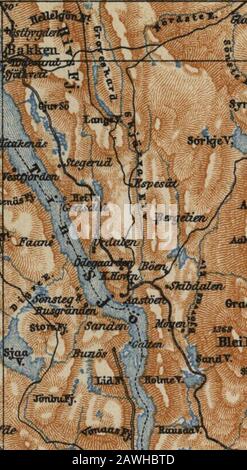 Norwegen, Schweden und Dänemark: Mit Exkursionen nach Island und Spitzbergen; Handbuch für Reisende . Ml Stockfoto