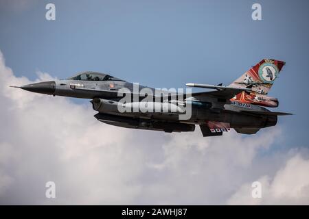 RNLAF General Dynamics Fighting Falcon 75. Jahrestag Stockfoto