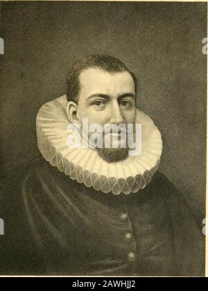 New Jersey als Kolonie und Staat: Einer der dreizehn . HENRY HUDSON UND ALS STATE 107 LEY. Direktor Peter Miuuit, 102G, für den Wert von vierundzwanzig Dollar, sicherte sich den indischen Titel ToManhattan Island, und eine neue Charta der Freigelassenen Befreiungen, die stark mit den Theigeln des Feudal-Systems angezettert wurde, wurde von der Regierung Hollands gesichert. Aber während dieses Chartergespräch einige der Direktoren der West India Company zwischen April 1630 und Juli 1631 diskutierten, nutzten sie ihre Position und sicherten sich durch den Kauf einen Anteil an den neuen Privat-Ileges Stockfoto