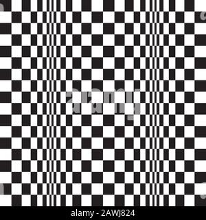 Nahtloses OOP Art-Verzerrungsmuster im Hintergrund. Vektorgrafiken. Stock Vektor