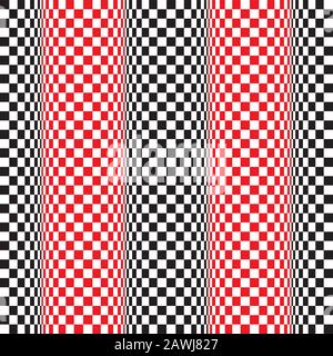 Nahtloses OOP Art-Verzerrungsmuster im Hintergrund. Vektorgrafiken. Stock Vektor