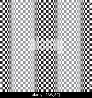 Nahtloses OOP Art-Verzerrungsmuster im Hintergrund. Vektorgrafiken. Stock Vektor