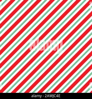 Nahtloses Stripe-Muster Für Weihnachten. Ideal für Geschenkpapier zu Weihnachten. Stock Vektor