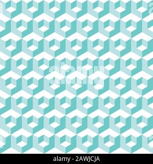 Nahtlose abstrakte geometrische Würfel optische Illusion Muster Textur. Stock Vektor
