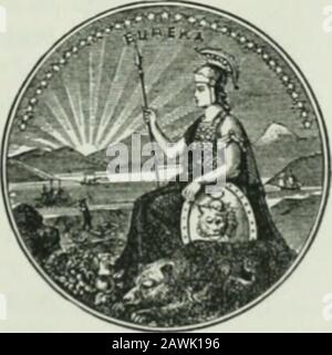 Anhang zu den Zeitschriften des Senats und der Versammlung der ..session der Legislative des Staates Kalifornien. Bericht des Board of Railroad Commissioners (ERSTE ZWEIJÄHRIGE) BUNDESSTAAT KALIFORNIEN. 1893-1894. STAATSAMT, : SACRAMENTO: : A. J. JOHNSTON, SUPT. STATUSDRUCK. 1894. MITGLIEDER DES VORSTANDES. WM. Beckman, First District Sacramento. J. M. LITCHFIELD, Second District San Francisco. JAS. W. REA, Dritter Bezirk Santa Clara. OFFIZIERE. JAS. V. KELLY, Sekretär Santa Clara. R. H. STAFFORD, BaUiff Sacramento. F. H. LOMBARD, Stenograf .San Francisco. Büro des Board of Railroad Commiss Stockfoto