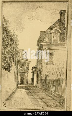 Der Standard-Führer zu StAugustine und Fort MarionPractical Informationen für Touristen, Beschreibungen aller Punkte der Interessen und eine historische Zusammenfassung. TREASURY STREET - BLICK NACH OSTEN. II Stockfoto