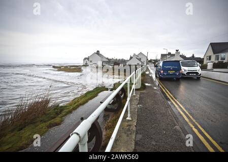 Storm Ciara, Rhosneigr, Anglesey, Nordwales Stockfoto