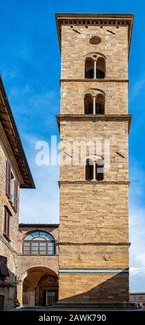 Italien Toskana Volterra Cathedral Bell Tower Stockfoto