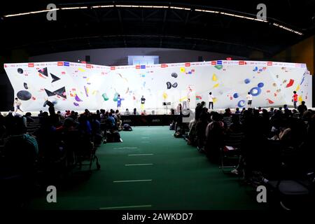 Allgemeine Ansicht, 8. Februar 2020 - Sportklettern: Der 15. Bouldering Japan Cup auf dem Komazawa Hallenballsportplatz, Tokio, Japan. (Foto von Naoki Nishimura/AFLO SPORT) Stockfoto