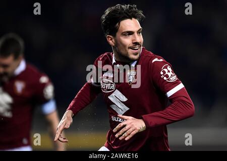 Turin, Italien - 08. Februar 2020: Simone Verdi vom Torino FC feiert, nachdem sie während des Serie-A-Fußballspiels zwischen Torino FC und UC Sampdoria ein Tor erzielt hat. Kredit: Nicolò Campo/Alamy Live News Stockfoto