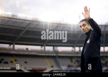 Turin, Italien - 08. Februar 2020: Moreno Longo, Cheftrainer des Torino FC, Gesten vor dem Serie-A-Fußballspiel zwischen Torino FC und UC Sampdoria. Kredit: Nicolò Campo/Alamy Live News Stockfoto