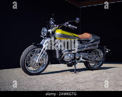 Montmelo, SPANIEN - 29. SEPTEMBER 2019: 2019 Brough Superior Pendine Sands Racer (Sportversion) Motorrad Stockfoto