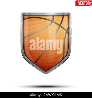 Helles Schild im Basketballball. Vektor. Stock Vektor