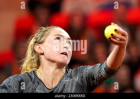 08-02-2020 TENNIS: Fed CUP: Nederland-WIT RUSLAND: Den HAAG Aliaksandra Sasnovich BLR während Fed Cup Niederlande- Weißrussland am Februar, 8 2020 in den Haag Niederlande. (Foto von: SCS/Sander Chamid/AFLO) Stockfoto