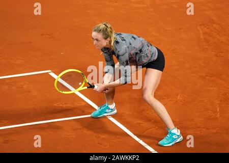 08-02-2020 TENNIS: Fed CUP: Nederland-WIT RUSLAND: Den HAAG Aliaksandra Sasnovich BLR während Fed Cup Niederlande- Weißrussland am Februar, 8 2020 in den Haag Niederlande. (Foto von: SCS/Sander Chamid/AFLO) Stockfoto