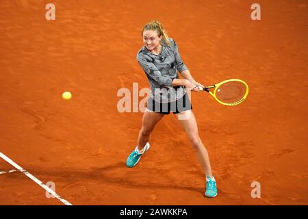 08-02-2020 TENNIS: Fed CUP: Nederland-WIT RUSLAND: Den HAAG Aliaksandra Sasnovich BLR während Fed Cup Niederlande- Weißrussland am Februar, 8 2020 in den Haag Niederlande. (Foto von: SCS/Sander Chamid/AFLO) Stockfoto