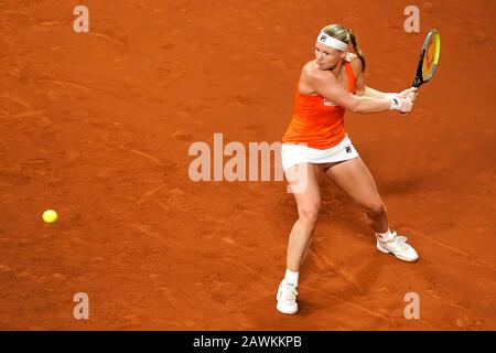 08-02-2020 TENNIS: Fed CUP: Nederland-WIT RUSLAND: Den HAAG Kiki Bertens NED während Fed Cup Niederlande- Weißrussland am Februar, 8 2020 in den Haag Niederlande. (Foto von: SCS/Sander Chamid/AFLO) Stockfoto