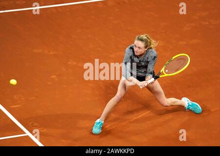 08-02-2020 TENNIS: Fed CUP: Nederland-WIT RUSLAND: Den HAAG Aliaksandra Sasnovich BLR während Fed Cup Niederlande- Weißrussland am Februar, 8 2020 in den Haag Niederlande. (Foto von: SCS/Sander Chamid/AFLO) Stockfoto