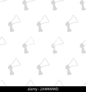 PR Seamless Pattern, News, Public Relations Vector Background with Megafones Stock Vektor