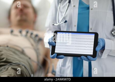 Untersuchung und Diagnose Herz, Kardiogramm. Stockfoto